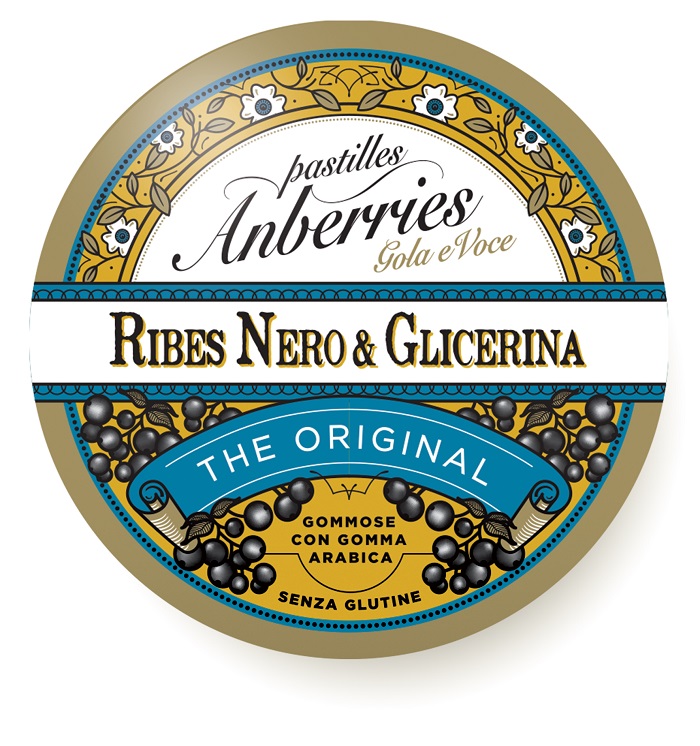 ANBERRIES CLASSICHE RIBES NERO & GLICERINA CARAMELLE 55 G - Farmacianumberone.it
