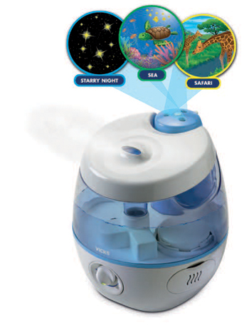 VICKS SWEETDREAMS UMIDIFICATORE A ULTRASUONI CON PROIETTORE IMMAGINI - Farmacianumberone.it
