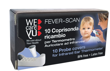 COPPELLE RICAMBIO PER TERMOMETRO INFRAROSSI WECAREYU FEVER-SCAN 10 PEZZI - Farmacianumberone.it