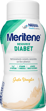 MERITENE RESOURCE DIABET VANIGLIA ALIMENTO IPERPROTEICO 28 VITAMINE E MINERALI 200 ML - Farmacianumberone.it
