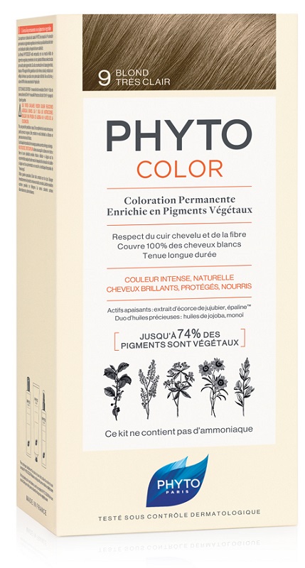 PHYTOCOLOR 9 BIONDO CHIARISS 1 LATTE + 1 CREMA + 1 MASCHERA + 1 PAIO DI GUANTI - Farmacianumberone.it