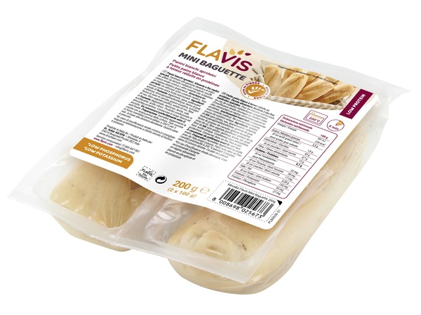FLAVIS MINI BAGUETTE PANINI BIANCHI APROTEICI 2 PEZZI DA 100 G - Farmacianumberone.it