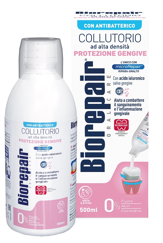 BIOREPAIR ORAL CARE COLLUTORIO ALTA INTENSITA' CON ANTIBATTERICO PROTEZIONE GENGIVE 500 ML - Farmacianumberone.it