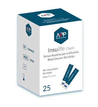 STRISCIA REATTIVA PER GLICEMIA INSULIFE CHECK 25 PEZZI - Farmacianumberone.it
