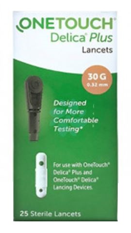 LANCETTE PUNGIDITO ONETOUCH DELICA PLUS 25 PEZZI - Farmacianumberone.it
