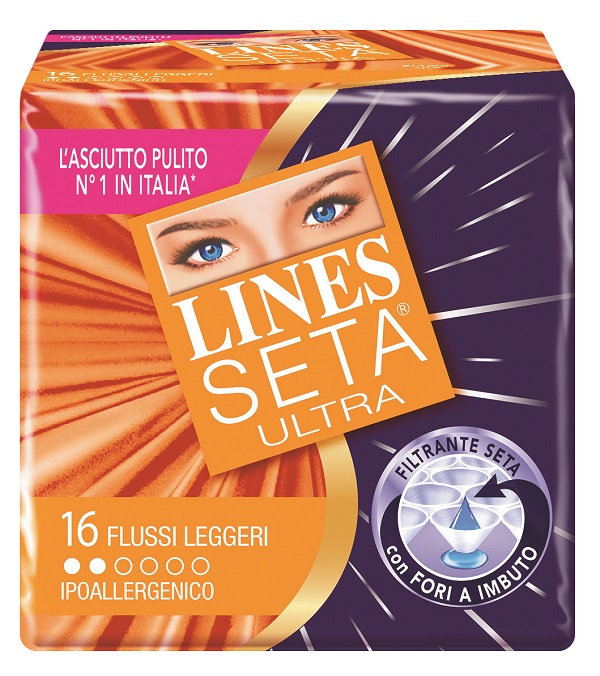 ASSORBENTE LINES SETA ULTRA LEGGERO 16 PEZZI - Farmacianumberone.it