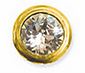 ORECCHINO POST FORATURA FAT GOLDEN BEZEL 6MM STAINLESS STEEL ARTICOLO BJT961S - Farmacianumberone.it
