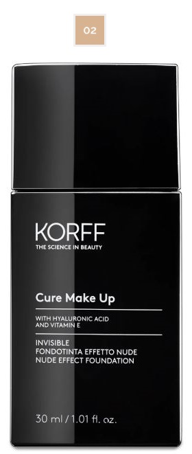 KORFF CURE MAKE UP FONDOTINTA INVISIBLE EFFETTO NUDE 02 - Farmacianumberone.it