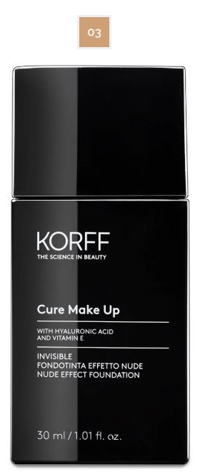 KORFF CURE MAKE UP FONDOTINTA INVISIBLE EFFETTO NUDE 03 - Farmacianumberone.it