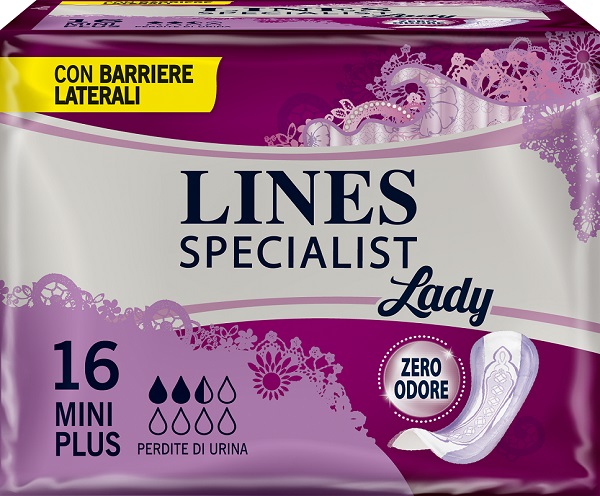 LINES SPECIALIST PANNOLONE MINI PLUS FARMA 16 PEZZI - Farmacianumberone.it