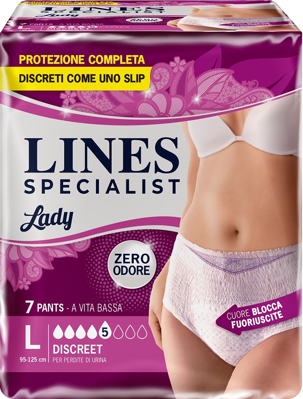 LINES SPECIALIST PANTS DISCREET L FARMA 7 PEZZI - Farmacianumberone.it