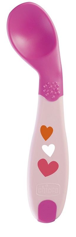 CHICCO CUCCHIAIO ANGOLATO 8M+ ROSA - Farmacianumberone.it