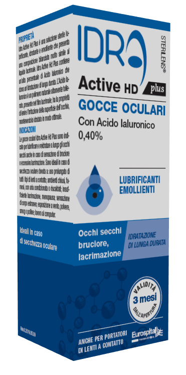 GOCCE OCULARI STERILENS IDRA ACTIVE HD PLUS 10 ML CON ACIDO IALURONICO 0,40% - Farmacianumberone.it