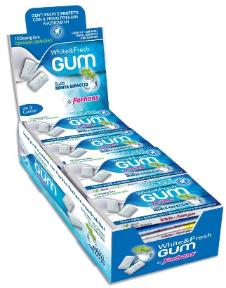 FORHANS GOMMA DA MASTICARE WHITE&FRESH GUM 12 CONFETTI - Farmacianumberone.it