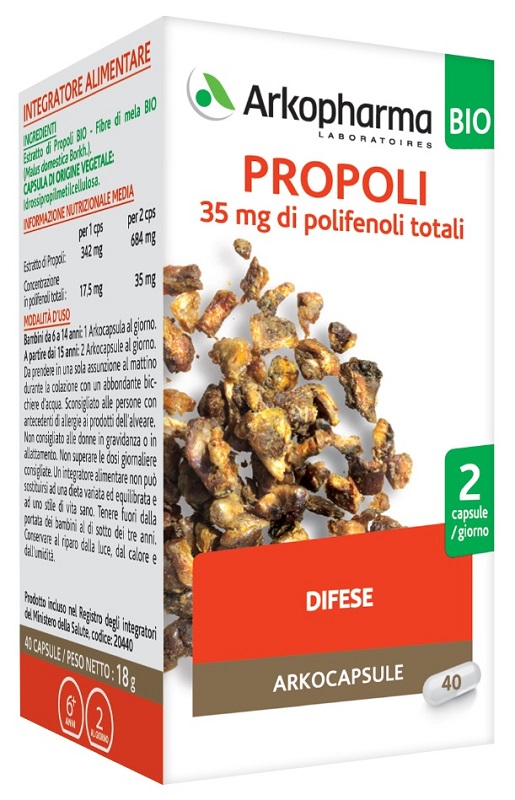 ARKO CAPSULE PROPOLI BIO 40 CAPSULE - Farmacianumberone.it