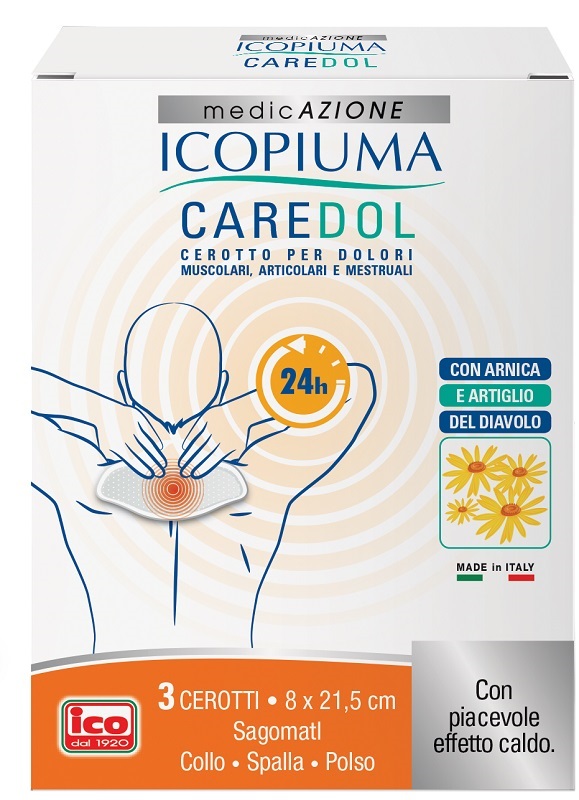 ICOPIUMA CAREDOL CEROTTO DOL COLLO-SPALLA-POLSO 3 PEZZI - Farmacianumberone.it