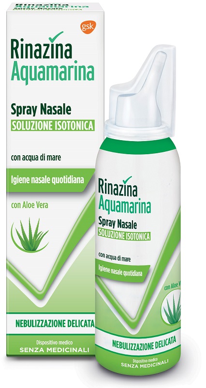 RINAZINA AQUAMARINA ISOTONICA ALOE SPRAY NEBULIZZAZIONE DELICATA 100 ML - Farmacianumberone.it