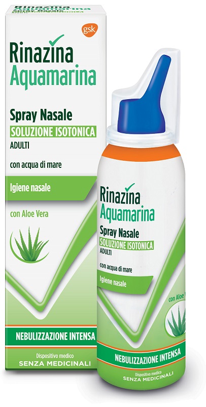 RINAZINA AQUAMARINA ISOTONICA ALOE SPRAY NEBULIZZAZIONE INTENSA 100 ML - Farmacianumberone.it