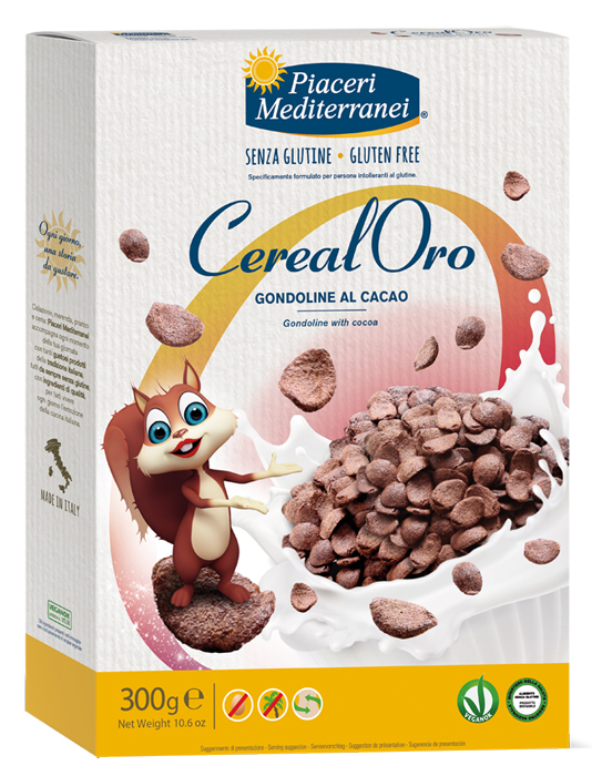 PIACERI MEDITERRANEI CEREALORO GONDOLINE CACAO 300 G - Farmacianumberone.it