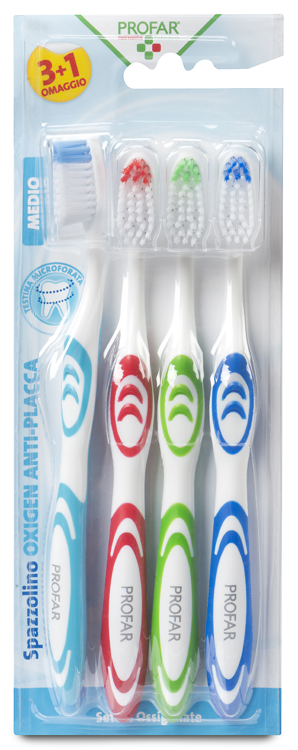 PROFAR SPAZZOLINO ANTIPLACCA OXIGEN 4 PEZZI - Farmacianumberone.it