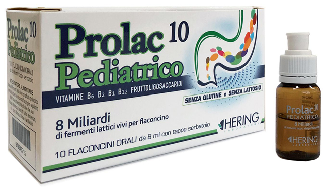 PROLAC10 PEDIATRICO FERMENTI LATTICI 10 FLACONCINI 8 ML - Farmacianumberone.it