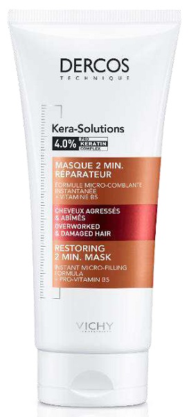 DERCOS TECHNIQUE KERASOL MASCHERA RIPARATRICE 2 MIN 200 ML - Farmacianumberone.it