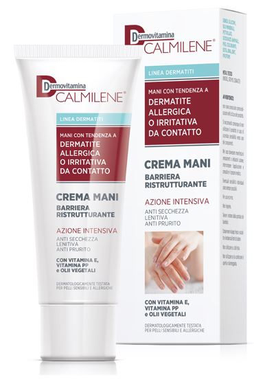 DERMOVITAMINA CALMILENE CREMA MANI BARRIERA RISTRUTTURANTE AZIONE INTENSIVA PER DERMATITE ALLERGICA O IRRITATIVA DA CONTATTO 75 ML - Farmacianumberone.it