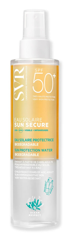 SUN SECURE EAU SOLAIRE SPF50 200 ML - Farmacianumberone.it