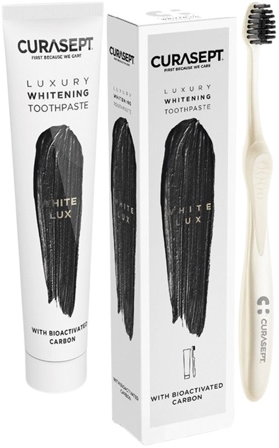 CURASEPT WHITE LUXURY WHITENING DENTIFRICIO 75 ML + SPAZZOLINO - Farmacianumberone.it