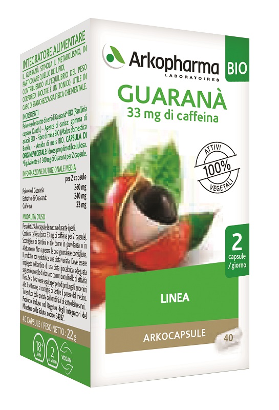 ARKO CAPSULE GUARANA' BIO 40 CAPSULE - Farmacianumberone.it