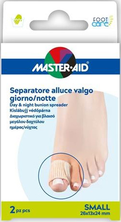 MASTER-AID FOOT CARE DIVARICATORE ALLUCE GIORNO/NOTTE TAGLIA S 2 PEZZI - Farmacianumberone.it