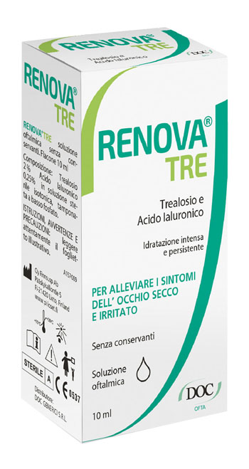 RENOVA TRE COLLIRIO A BASE DI TREALOSIO E ACIDO IALURONICO 10 ML SENZA CONSERVANTI - Farmacianumberone.it