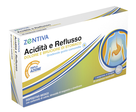 ZENTIVA ACIDITA' REFLUSSO 20 COMPRESSE MASTICABILI - Farmacianumberone.it