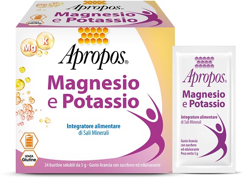 APROPOS MAGNESIO POTASSIO 24 BUSTINE DA 5 G GUSTO ARANCIA - Farmacianumberone.it