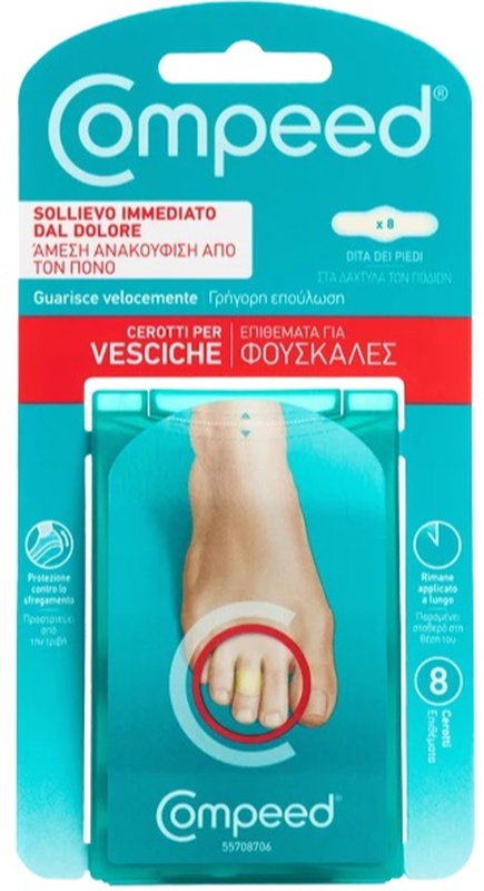 COMPEED CEROTTI PER VESCICHE DITA PIEDI 8 PEZZI CARTON - Farmacianumberone.it