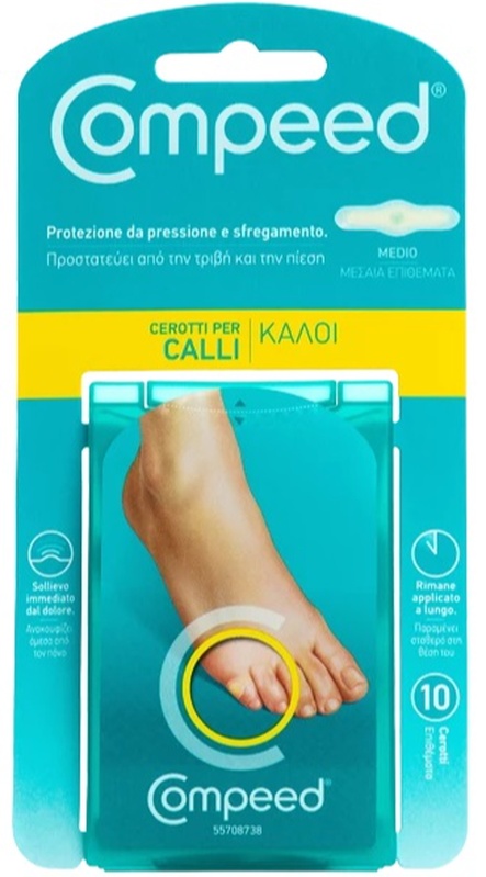 COMPEED CEROTTI PER CALLI MEDIO 10 PEZZI - Farmacianumberone.it