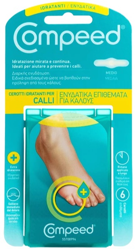 COMPEED CEROTTI PER CALLI IDRATANTI 6 PEZZI - Farmacianumberone.it