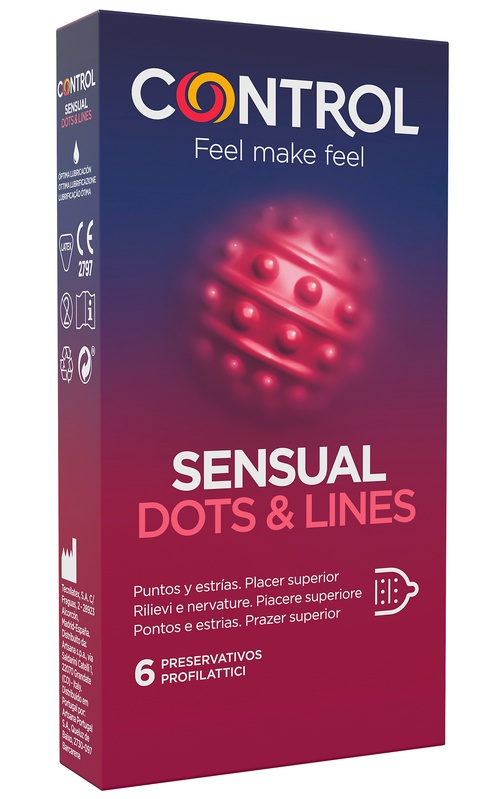 CONTROL SENSUAL DOTS&LINES 6 PEZZI - Farmacianumberone.it