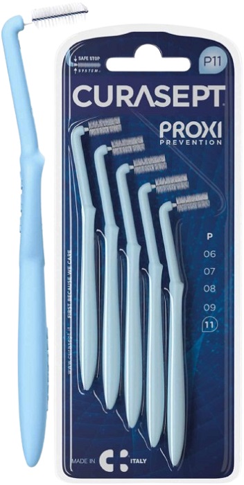 CURASEPT PROXI ANGLE P11 AZZURRO/LIGHT BLUE 5 PEZZI - Farmacianumberone.it