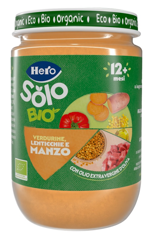 HERO SOLO OMOGENEIZZATO VERDURINE CON MANZO 100% BIO 190 G - Farmacianumberone.it
