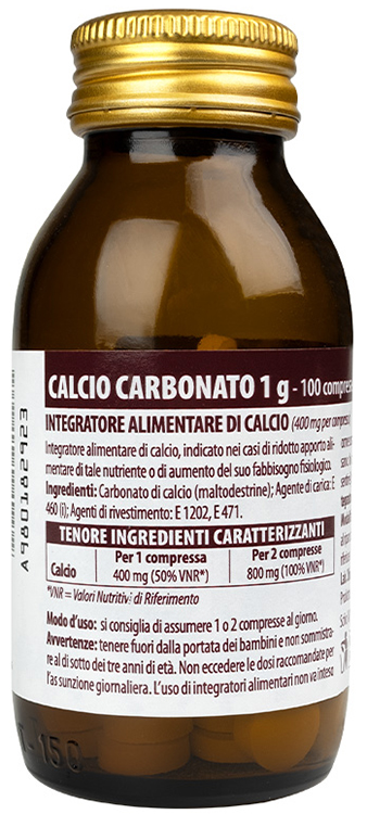 CALCIO CARBONATO NUOVA FORMULA 1 G 100 COMPRESSE - Farmacianumberone.it