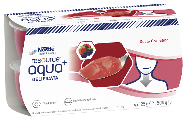 RESOURCE AQUA ACQUA GELIFICATA+GRENADA CUP 6 4X125 G - Farmacianumberone.it