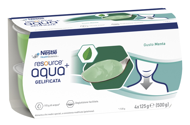 RESOURCE AQUA ACQUA GELIFICATA+MINT CUP 6 4X125 G - Farmacianumberone.it