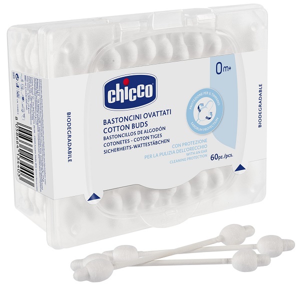 CHICCO BASTONCINI COTONATI 60 PEZZI - Farmacianumberone.it