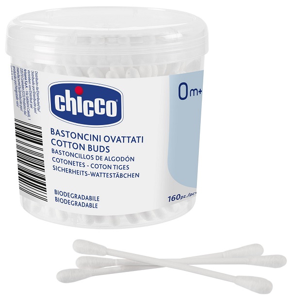 CHICCO BASTONCINI COTONATI 160 PEZZI - Farmacianumberone.it