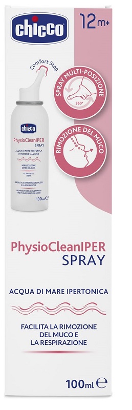 CHICCO PHYSIOCLEAN SOLUZIONE IPERTONICA SPRAY 100 ML - Farmacianumberone.it