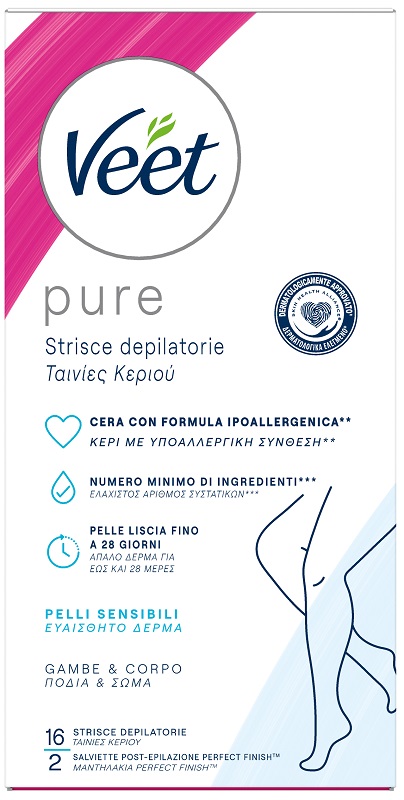 VEET STRISCE CORPO IPOALLERGENICHE 16 PEZZI - Farmacianumberone.it
