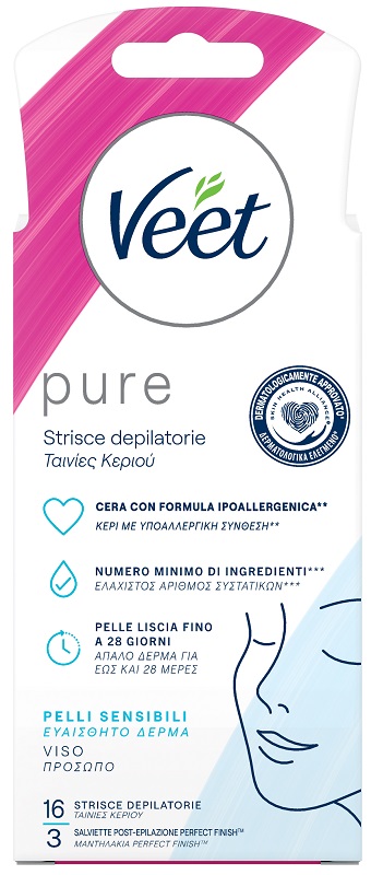 VEET STRISCE VISO IPOALLERGENICHE 16 PEZZI - Farmacianumberone.it