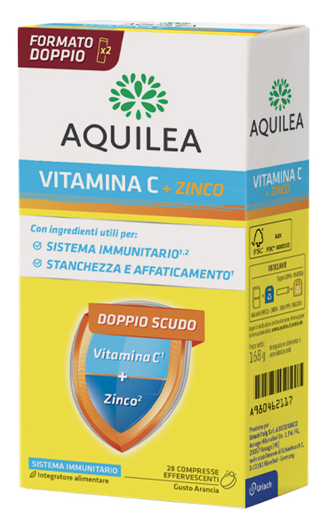AQUILEA VITAMINA C 14 COMPRESSE EFFERVESCENTI BIPACK - Farmacianumberone.it
