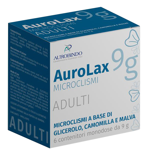 MICROCLISMI PER ADULTI AUROLAX 6 CONTENITORI 9 G - Farmacianumberone.it